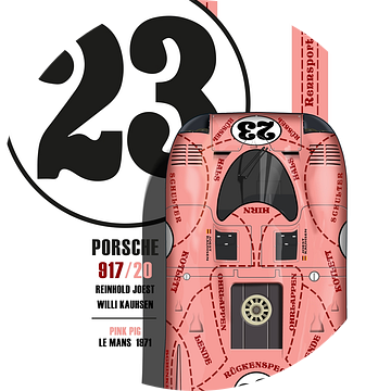 Porsche 917 Nr.23 Roze Varken van Theodor Decker