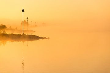 Morning light on the river IJssel - 3 by Damien Franscoise