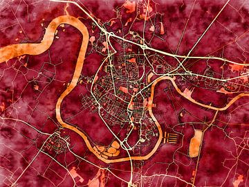 Kaart van Rochefort in de stijl 'Amber Autumn' van Maporia