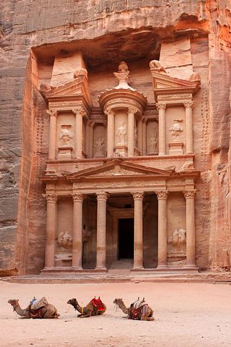 De schatkamer van Petra in Jordanië