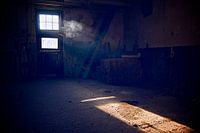 in the barn
