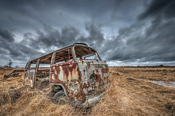 Verlassene VW Transporter