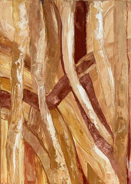 Tree meander ochre by Kordula Werner