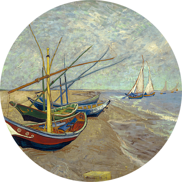 Vincent van Gogh. Vissersboten op het strand van Les Saintes-Maries-de-la-Mer, 1888