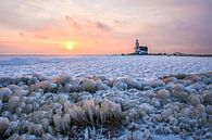 Lighthouse 'The horse of Marken' in the winter by Arnoud van de Weerd thumbnail