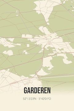 Vintage landkaart van Garderen (Gelderland) van Rezona