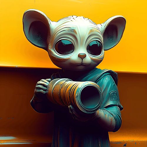 Bewaker van de neonkleurige woestenij