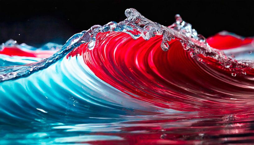 Rood, blauw en witte kleuren van Mustafa Kurnaz