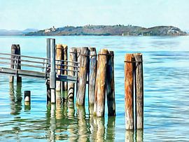 Wooden Boat Piles Passignano sul Trasimeno by Dorothy Berry-Lound