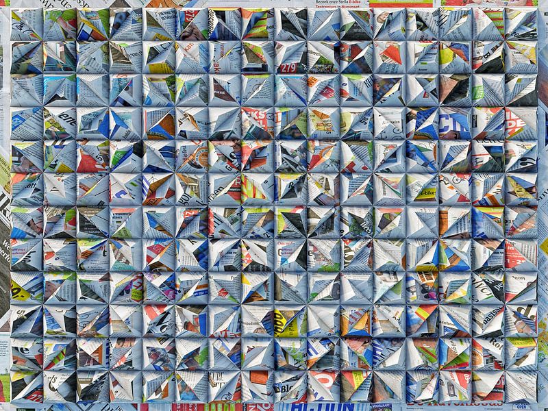 Relief L3 Zeitungen von Frans Blok - Fotos, Kunst und weitere Wanddekoration