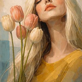 Portrait de tulipe en douceur sur Dodik Hariyono