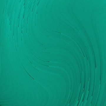 Abstract groen golvende lijnen van Maurice Dawson