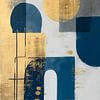 Style Japandi - Bleu et or II sur Petra Dreiling-Schewe