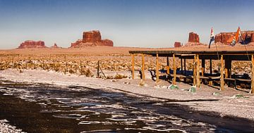 Mid winter, een verlaten Monument Valley