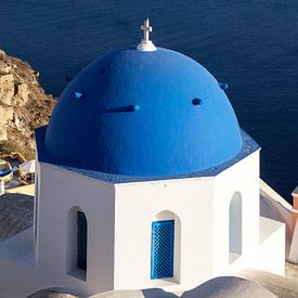 Kerkklokken op Santorini, Griekenland van Adelheid Smitt