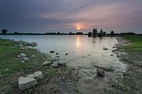 Coucher de soleil IJssel Windesheim province d?Overijssel  