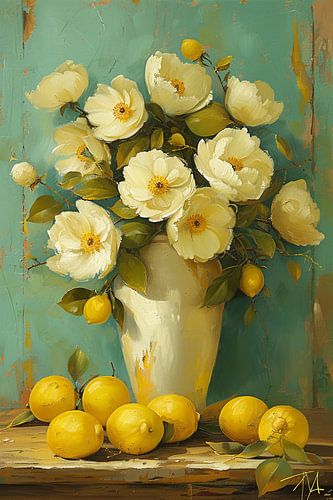 Stilleven met Bloemen & Citroenen