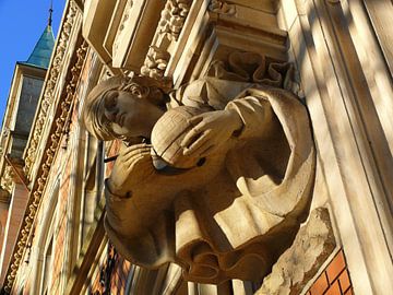 Carl Friedrich Gauß bij het gebouw van de Oberpostdirektion van Ralf Schroeer