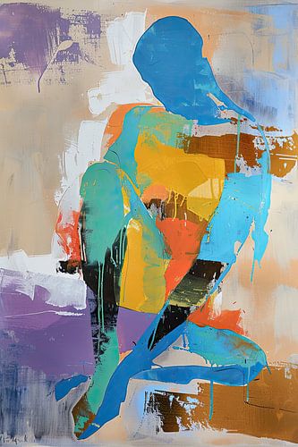 Blue Portrait by Eye catching paintings