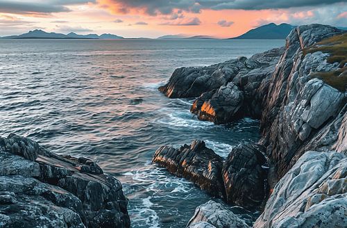 Summer hike along the coast