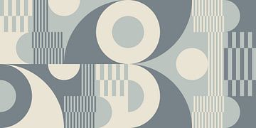 Retro Geometry: Serene Circles and Stripes no. 2 by Dina Dankers