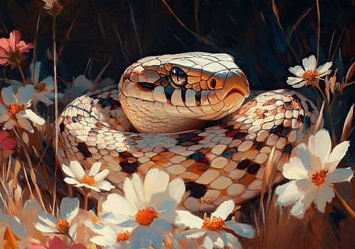 Slang "In de wind van transformatie: de slang van het leven"