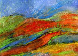 Landschaft - Farbenlust - Landschap - Kleurrijkheid von Claudia Gründler