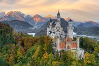 Schloss Neuschwanstein im Frühherbst von Michael Valjak Miniaturansicht