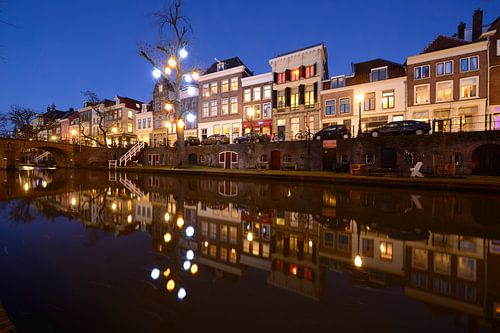 Oudegracht in Utrecht zwischen Geertebrug und Vollersbrug
