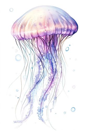 Jellyfish in Watercolor no.1