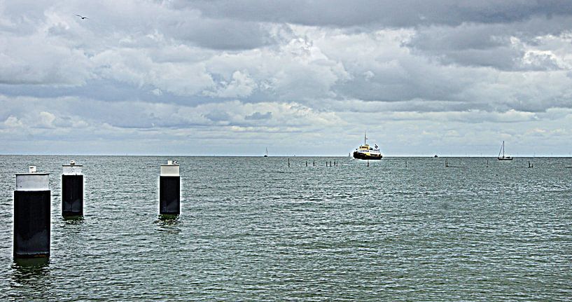 Ship on the horizon by Mirjam Hartog