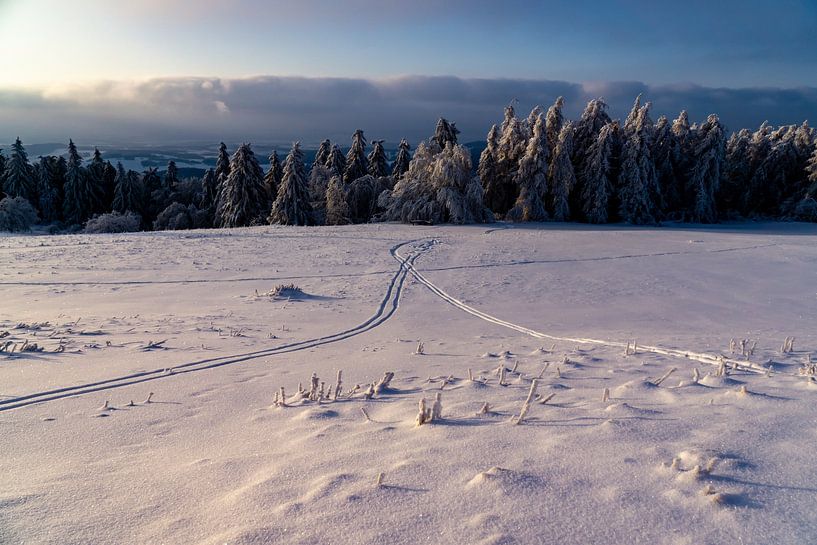 Guidance lines in the snow by Tom Voelz