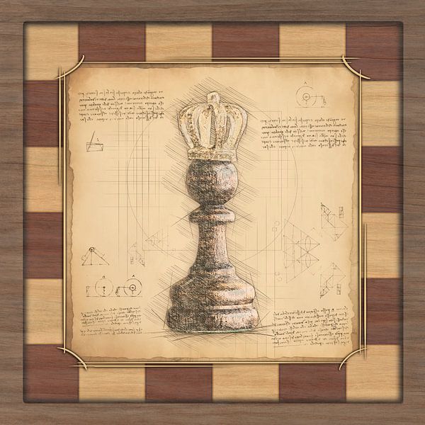 Pawn King. Vintage sketch art. by SergeivoArt
