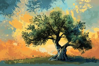 Olijfboom onder Provençaalse hemel