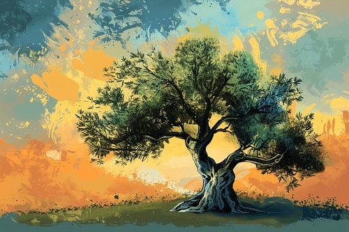Olijfboom onder Provençaalse hemel