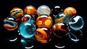 Marbles colourful panorama