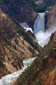 Unterer Wasserfall im Yellowstone NP, Wyoming, USA von Henk Meijer Photography