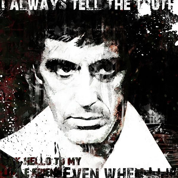 Scarface Al Pacino Pop Art Painting by Art Whims