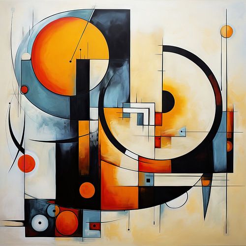 Abstract kleuren en vormen kunst