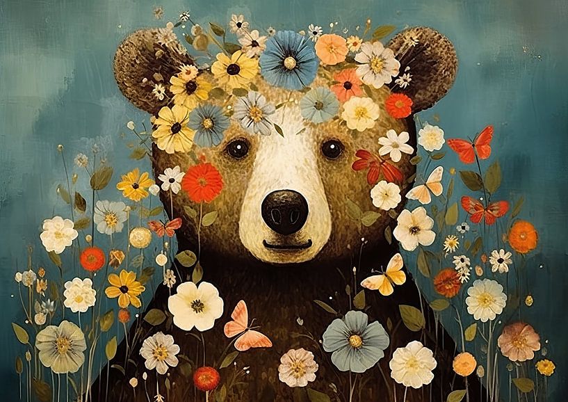 Painting Bear Bloom by Abstract Painting