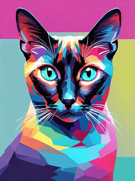 Siamese kat Pop Art van MIROKKU