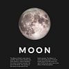 Mond - Minimalistischer Astronomiedruck von MDRN HOME