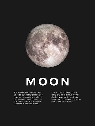 Moon - Minimalist Astronomy Print