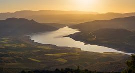 Le lac de Sant Antoni au coucher du soleil, Pobla de Segur, Catalogne sur PhotoCluster