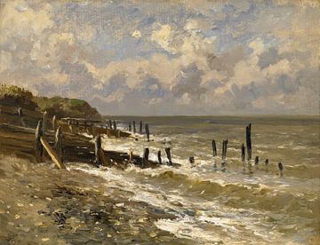 Paysage de quai de la rivière Carlos de Haes-Seine, Paysage antique