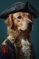 Kapitän Golden Retriever König der Meere