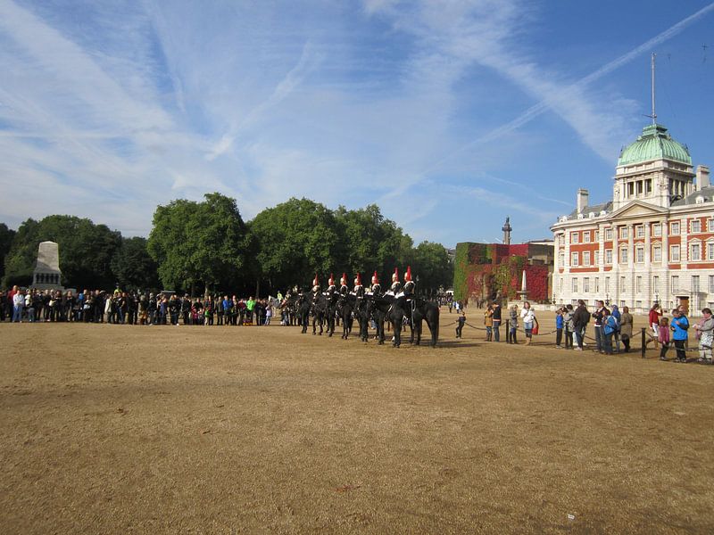 Engelse paarden die salueerden voor de koningin by Veluws
