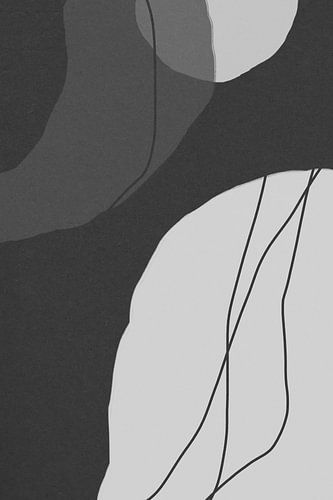 Moderne abstracte minimalistische vormen in zwart en wit III