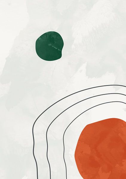 Mid Century circles by Mad Dog Art