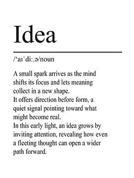 Idea Definition - White by WordsThatInspire